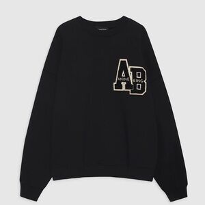 ANINE BING MILES OVERSIZED SWEATSHIRT LETTERMAN